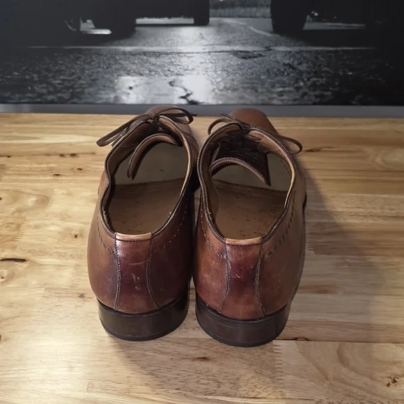Magnanni Brown Cap Toe Oxford Dress Shoes 13 - Picture 2 of 5